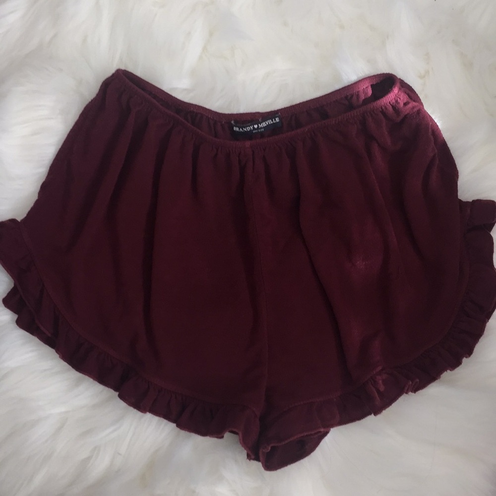 Brandy Melville maroon romper shorts